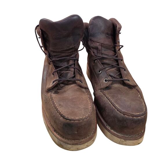 Red Wing Boots Work Style 2449 6 Inch Safety Toe Boot Size 11 Oiled Brown - Picture 4 of 9